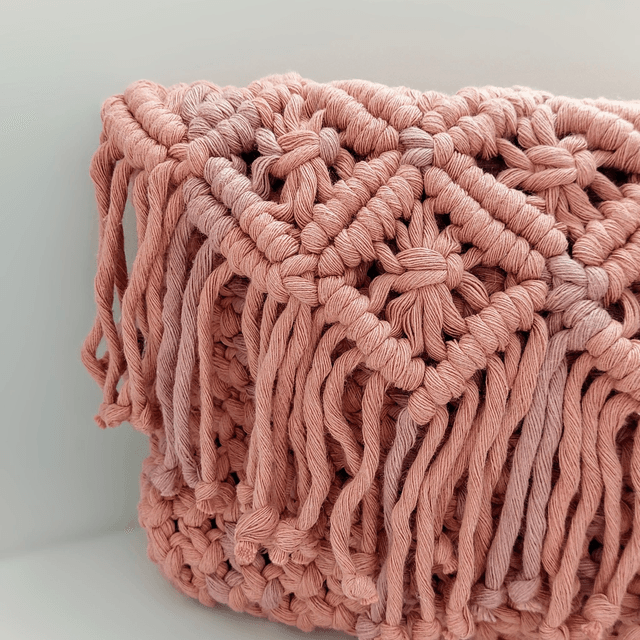 Sac bohème rose 100 % coton fait main - Bandoulière et pochette polyvalente certifiée OEKO-TEX