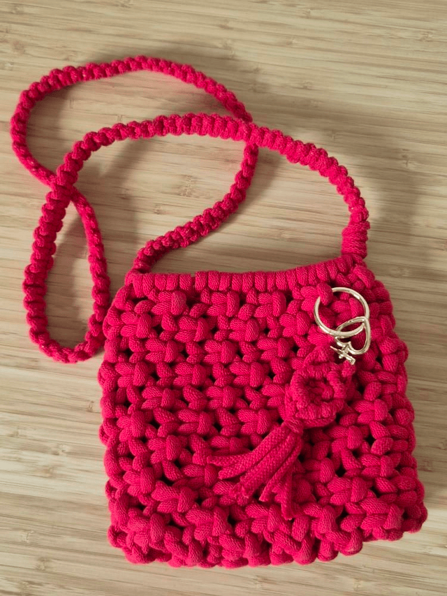 Sac "Celia" en coton rouge – Sac artisanal fait main