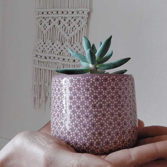 Petit Pot en Argile Coloré - Fait à la Main - 9cm
