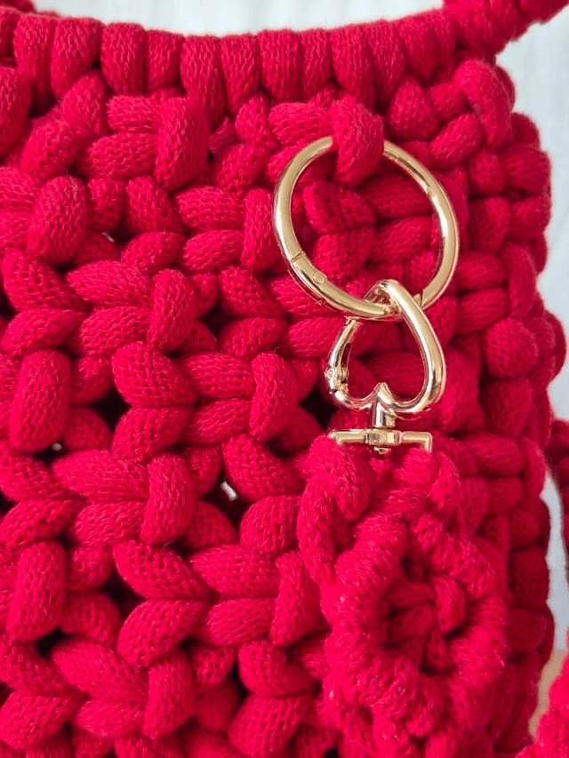 Sac "Celia" en coton rouge – Sac artisanal fait main